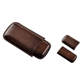 Angelo bőr szivartok 3 szivar részére - sötétbarna 