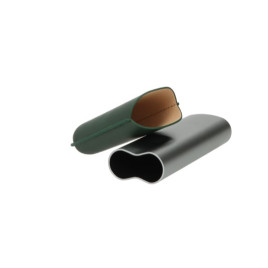 Angelo szivartok 2 szivar részére, matt szürke és zöld színű, teleszkópos, 60-as gyűrű méretig