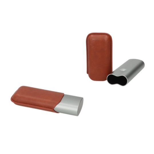 Angelo szivartok 2 szivar részére, matt szürke és barna színű, teleszkópos, 60-as gyűrű méretig