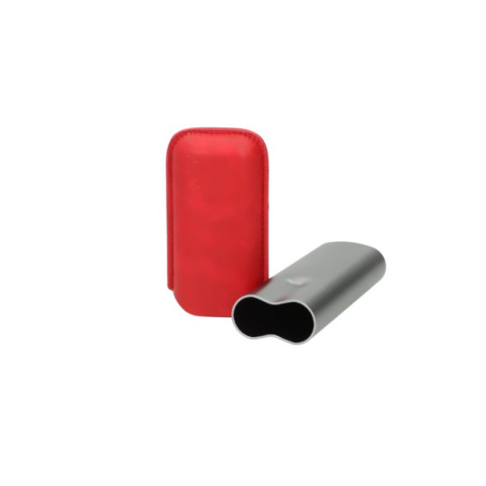 Angelo szivartok 2 szivar részére, matt szürke és piros színű, teleszkópos, 60-as gyűrű méretig