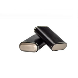 Faro szivartok 3 szivar részére, fekete színű bőr, cédrusfa belső, Robusto