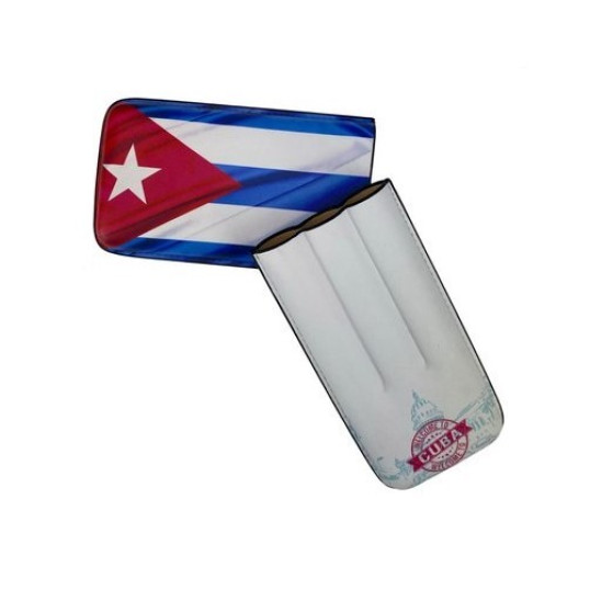 Szivartok kubai zászló mintával, bőrhatású, teleszkópos, 3 szálas – 20 mm