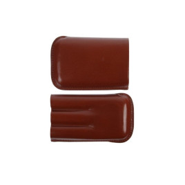 Szivartok - 3 szivar részére, barna színű bőr, Robusto - Padonio