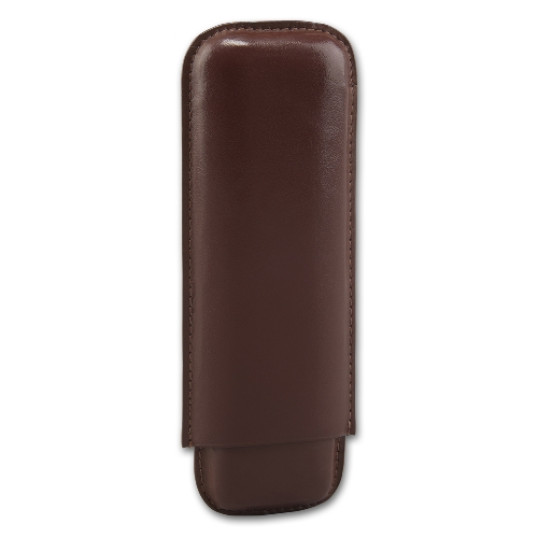 Padonio szivartok - 2 szivar részére, sötétbarna színű bőr, Double Corona szivar mérethez