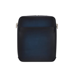S.T. Dupont Le Grand Atelier Bőrből készített szivaros táska, tároló zsebbekkel a szivarkellékek számára - Sötétkék színű