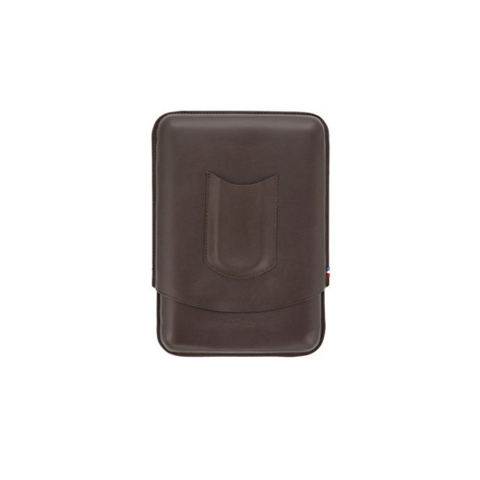 S.T. Dupont minőségi dohánybarna színű, bőrből készült szivartok 5 szivar részére