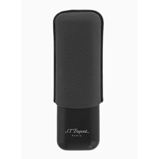 S.T. Dupont fekete szivartok 2 szivar részére, fém alsó résszel