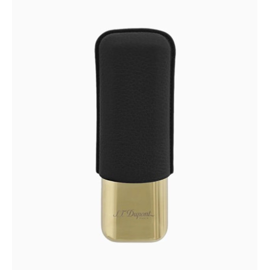 S.T. Dupont  fekete színű szivartok, fém alsó résszel 2 szivar részére