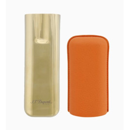 S.T. Dupont  narancs színű szivartok, arany színű fém alsó résszel 2 szivar részére