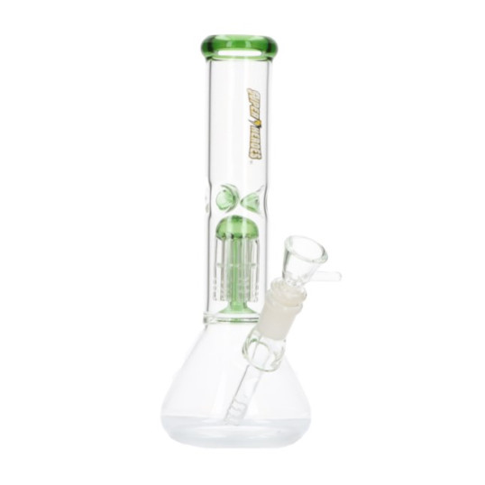 Super Heroes üveg bong-zöld, átlátszó