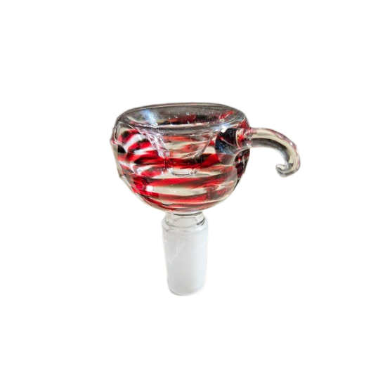 Színes üveg bong fej – piros-fekete mintás