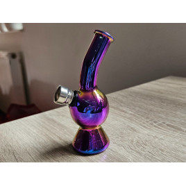 Szivárvány színű mini üveg bong – 12 cm - 1