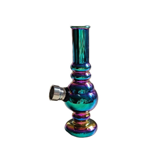 Szivárvány színű mini üveg bong – 12 cm - 6