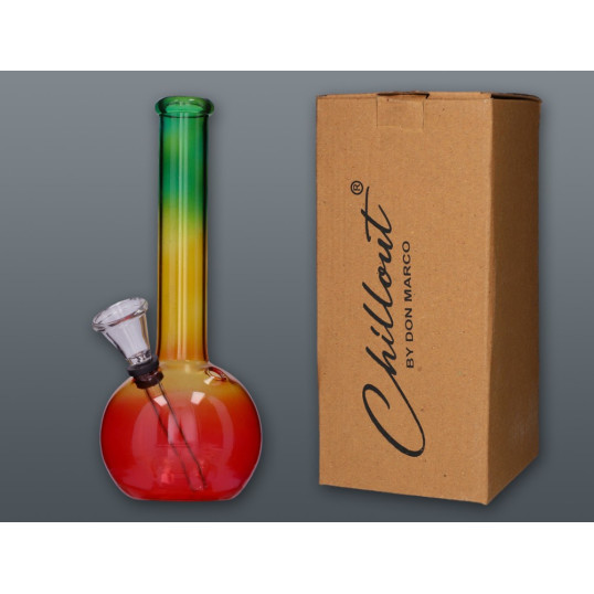 Chillout Smoke Rasta üveg bong 20 cm – színes kivitel