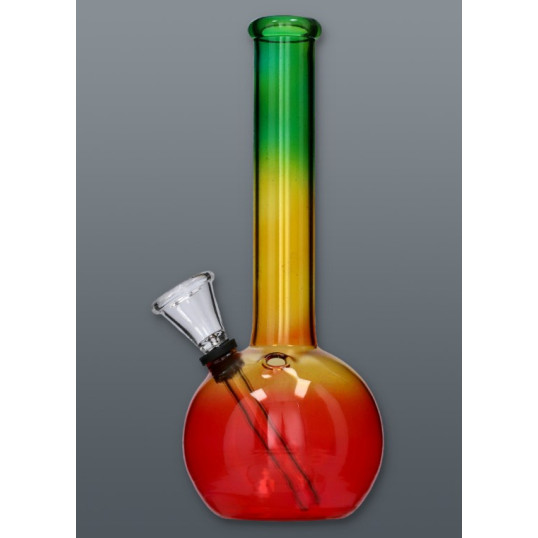 Chillout Smoke Rasta üveg bong 20 cm – színes kivitel