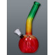 Chillout Smoke Rasta üveg bong hajlított nyakkal 20 cm – színes kivitel