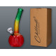 Chillout Smoke Rasta üveg bong hajlított nyakkal 20 cm – színes kivitel