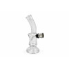 12 cm-es átlátszó üveg mini bong fémszűrővel - 5