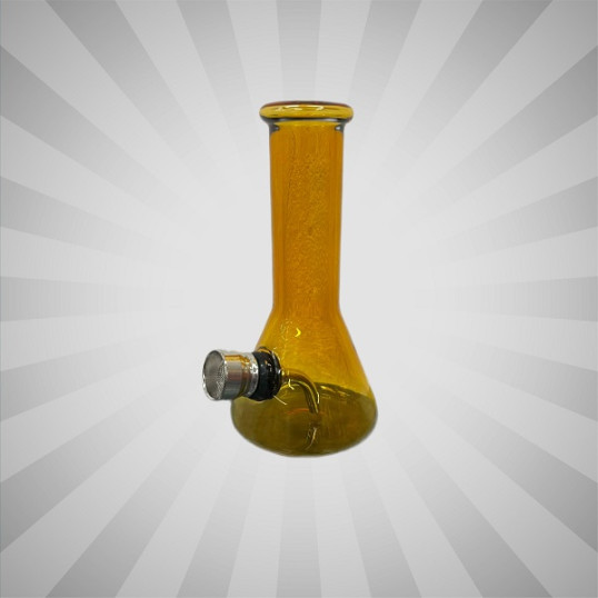 Chillout Smoke sárga üveg bong – kompakt kialakítás, 12 cm - Bongok és kiegészítők