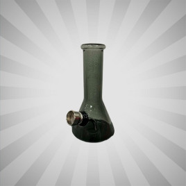 Chillout Smoke szürke üveg bong – kompakt kialakítás, 12 cm