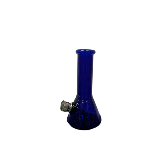 Chillout Smoke sötétkék üveg bong – kompakt kialakítás, 12 cm