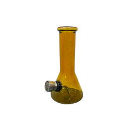 Chillout Smoke sárga üveg bong – kompakt kialakítás, 12 cm