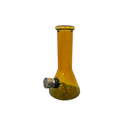 Chillout Smoke sárga üveg bong – kompakt kialakítás, 12 cm