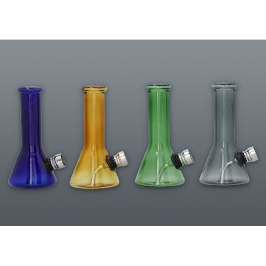 Chillout Smoke szürke üveg bong – kompakt kialakítás, 12 cm