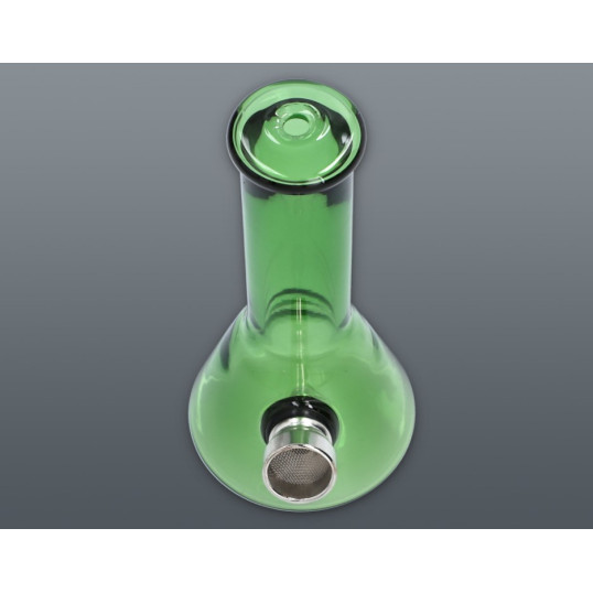 Chillout Smoke szürke üveg bong – kompakt kialakítás, 12 cm