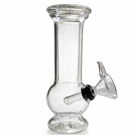 Mini üveg bong – átlátszó, 12 cm