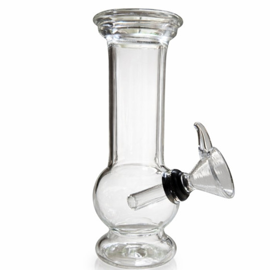 Mini üveg bong – átlátszó, 12 cm