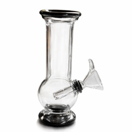 Mini üveg bong – fekete színű, 12 cm