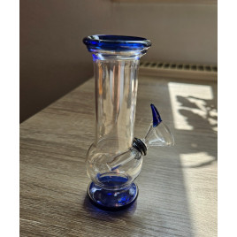 Mini üveg bong – kék színű, 12 cm