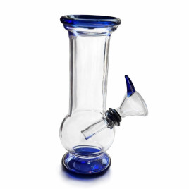 Mini üveg bong – kék színű, 12 cm