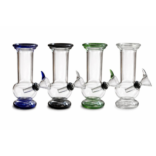 Mini üveg bong – fekete színű, 12 cm