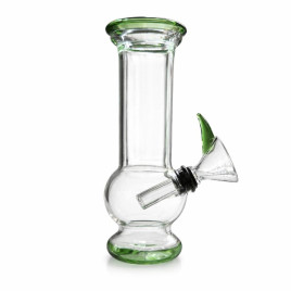 Mini üveg bong – zöld színű, 12 cm