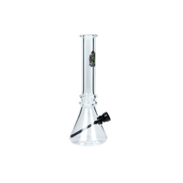 Padonio átlátszó üveg bong 20 cm magas - Totem fej mintákkal