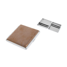 Angelo cigaretta tárca 20 szál cigarettának, világosbarna színű műbőr borítással