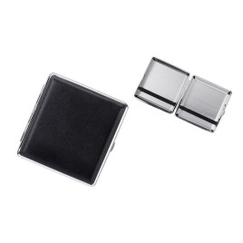 Angelo cigaretta tárca 20 szál cigarettának, fekete bőr borítással