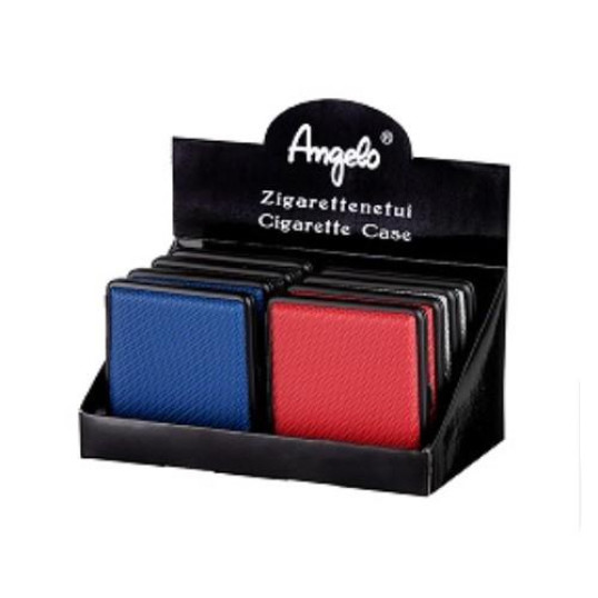 Angelo piros textil mintás cigaretta tárca, 20 szálas