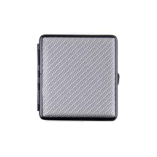 Cigaretta tárca - 20 cigaretta részére-textil mintájú világosszürke