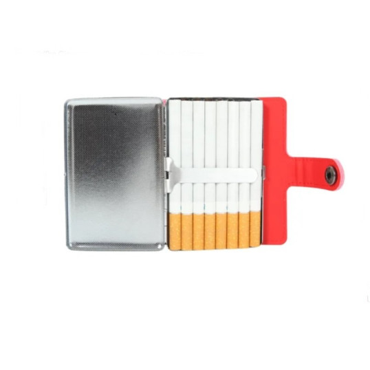 Piros cigaretta tárca 8 szál cigarettának pénztárcával