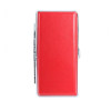 Piros műbőr cigarettatárca 120 mm-es cigarettához – 12 szálas