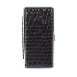 Fekete dombornyomott cigaretta tárca 12 szál cigarettának