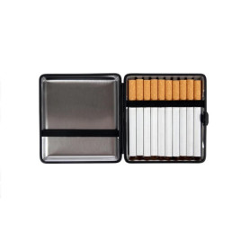 Világoskék szövet mintázatú cigarettatárca 20 szál 8 cm-es cigarettához