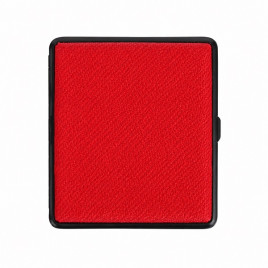 Piros szövet mintázatú cigarettatárca 20 szál 8 cm-es cigarettához