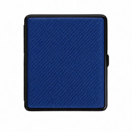 Sötétkék szövet mintázatú cigarettatárca 20 szál 8 cm-es cigarettához