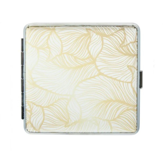 Arany mintás fém cigarettatárca, 20 szál cigarettának - 2