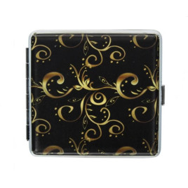 Arany mintás fém cigarettatárca, 20 szál cigarettának - 8