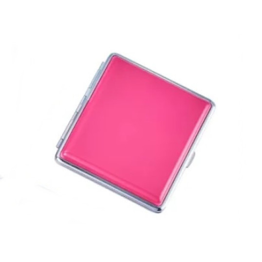Rózsaszín fém cigarettatárca, 20 szál cigarettának - 2